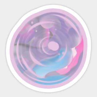 Purple and pink Pastel paint abstract galaxy Sticker